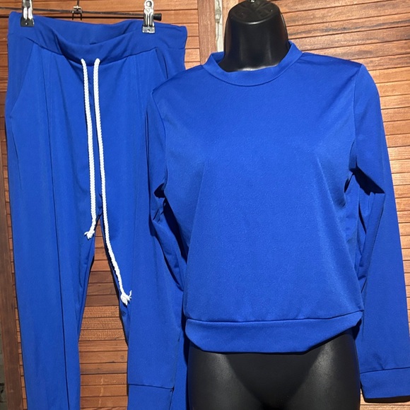 SHEIN Royal Blue Women's Jogger Set - Picture 1 of 5
